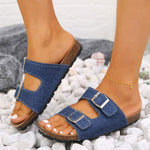Women's Open-Toe Denim Retro Sandals 96757060C