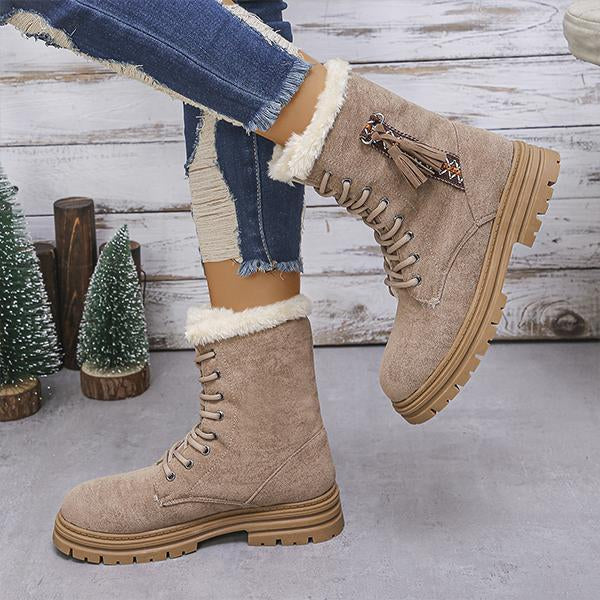 Women's Ethnic Style Tassel Decorated Snow Boots 95246389S