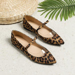 Women’s Casual Leopard Print Bow Flat Ballet Shoes 37212681S