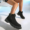 Women's Belt Buckle Elastic Ankle Boots 34895768C