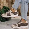 Women's Casual Plush Lined Color Block Sneakers 64795818S