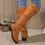 Women's Knee-High Slouch Boots with Ruching Detail 38293071C