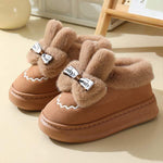 Women's Plush Rabbit Cotton Boots with Fleece Lining 75662175C