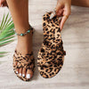 Women's Flat Fashion Leopard Print Slippers 84015590C