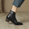 Women's Vintage Chunky Heel Ankle Martin Boots 10485658C