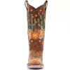 Women's Round Toe Colorful Embroidered Low Heel Patchwork Denim Boots 96088489C