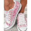 Women's Low Top Lace-Up Flat Canvas Shoes 90564966C