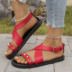 Women's Flat Buckle Studded Sandals 57966567C