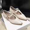 Women's Pointed Toe Vintage Mary Jane Shoes with Single Strap 41470477C