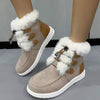 Women's Suede Round-Toe Flat Casual Snow Boots 72199256C