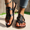 Women's Retro Flat Hollow Ethnic Style Sandals 31680170S