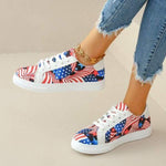 Women's Color Block Low Top Lace Up Canvas Shoes 38423889C