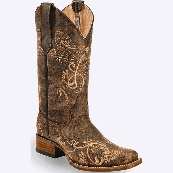 Women's Vintage Embroidered Knee-High Boots 75316555C