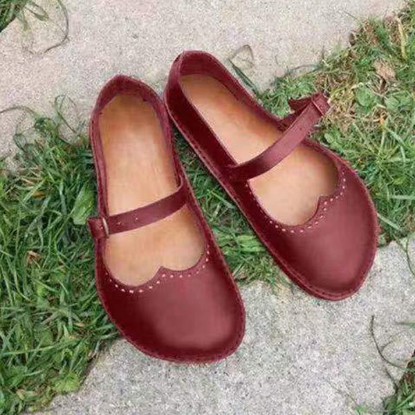Women's Retro Comfort Flat Casual Shoes 79432141C