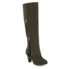 Women's Knee-High Boots with Inner Side Zipper and Chunky Heel 75181867C