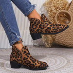 Women's Suede Chunky Heel Ankle Boots 71899840C