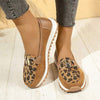 Women's Leopard Print Metal Buckle Loafers 65578783C