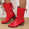 Women's Low Heel Mid-Calf Fashion Boots 50788924C