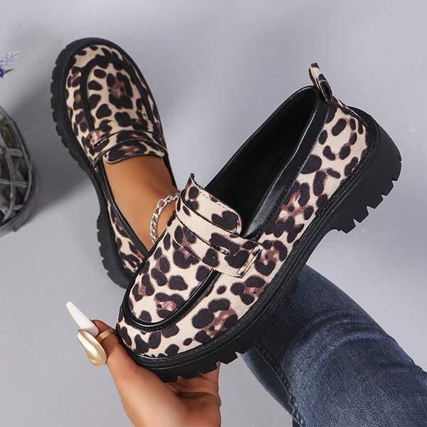 Women's Leopard Print Loafers 04039944C