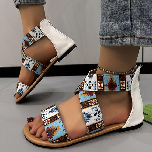 Women's Casual Ethnic Flat Roman Sandals 02308891S