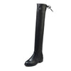 Women's Flat Elastic Fleece-Lined Over-the-Knee Boots 12704330C