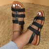 Women's Retro Roman Flat Sandals with Velcro 73769226S