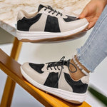 Women's Casual Plush Lined Color Block Sneakers 64795818S