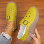 Women's Retro Casual Hollow Breathable Thick-soled Shoes 37782776S