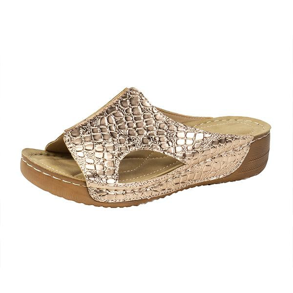 Women's Stone Pattern Fashion Thick Soled Slippers 02196794S