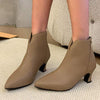 Women's Pointed Toe Cat Heel Ankle Boots 70963084C