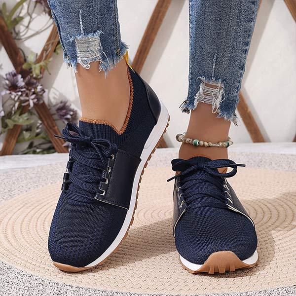 Women's Flat Lace Up Casual Sneakers 86622294C