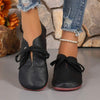 Women's Retro Colorblock Lace-Up Flat Casual Shoes 69768321C