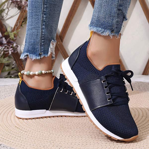 Women's Flat Lace Up Casual Sneakers 86622294C