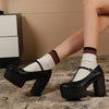 Women's Fashion Chunky Heel Buckle High Heel Shoes 78131557C
