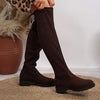 Women's Leopard Print Over-the-Knee Stretch Boots 03914668C