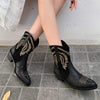 Women's Western Embroidered Fashion Ankle Boots 42129594C