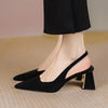 Women's Black Pointed-Toe High Heels 79490843C