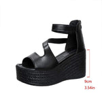 Women's Hollow Roman Open Toe Wedge Sandals 14849842C