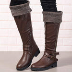 Women's Vintage Low Heel Knee-High Boots 55794092C