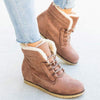 Women's Suede Lace-Up Short Boots 40439328C