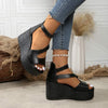 Women's Hollow Roman Open Toe Wedge Sandals 14849842C