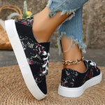 Women's Casual Flower Lace Canvas Sneakers 17479688S