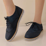 Women's Brogue Flat Lace-Up Vintage Shoes 12769966C