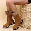 Women's Casual Knit-Cuff Martin Boots 16036391C