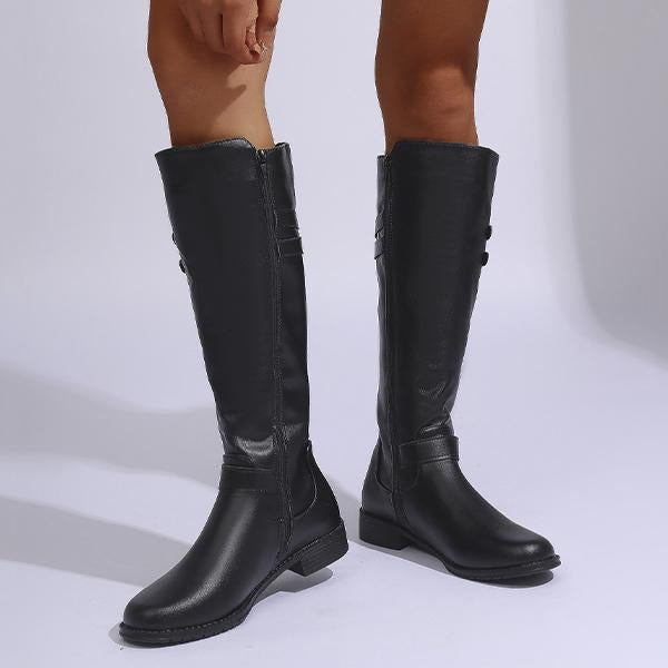 Women's Casual Everyday Buckle Knee-High Boots 85074502S