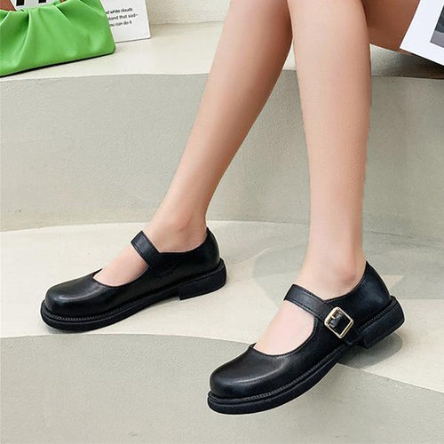 Women's Casual Buckle Round Toe Flat Mary Jane 40036660S