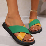 Women's Comfortable Color Block Flat Sandals 16536437C