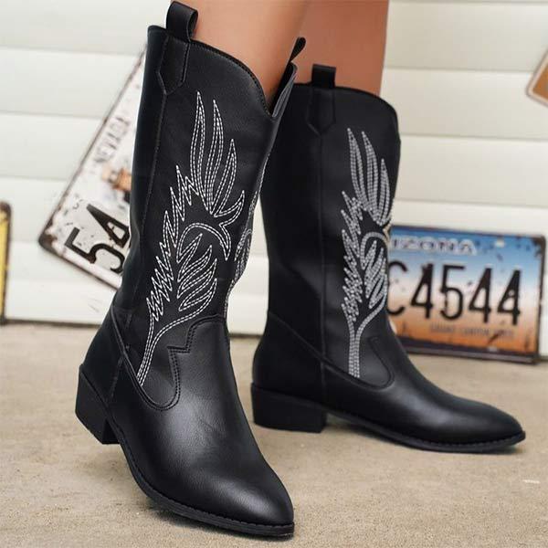 Women's Embroidered Riding Boots 63310884C