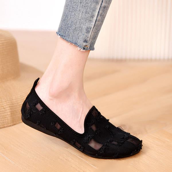 Women's Casual Mesh Flat Hollow Cloth Shoes 16830248S