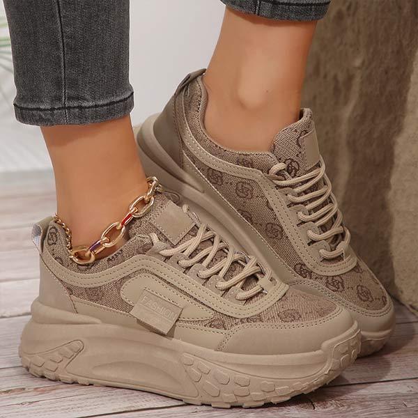 Women's Fashion Lace-Up Sneakers 73984756C